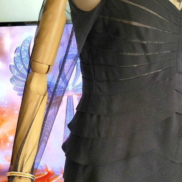 Elegant Black Layered Dress  ❗️ AP designer - Picture 3 of 16